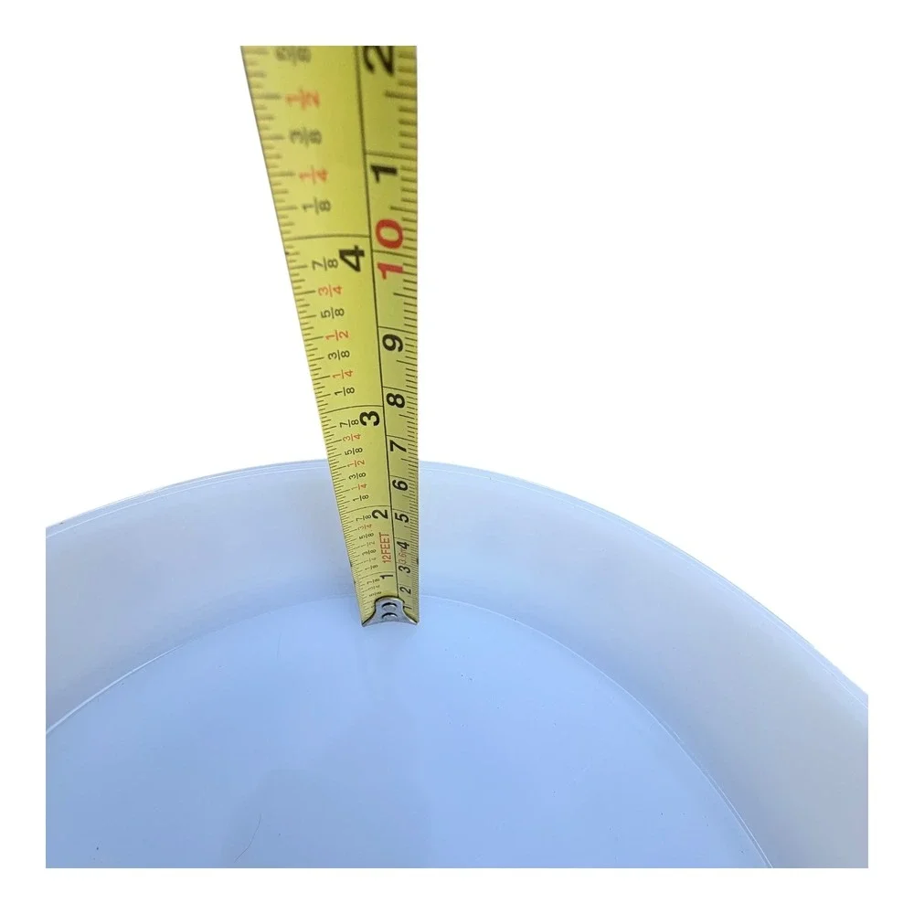 Vintage Glasbake J513 10 Inch Round Baking Pan Milk Glass White Made in USA